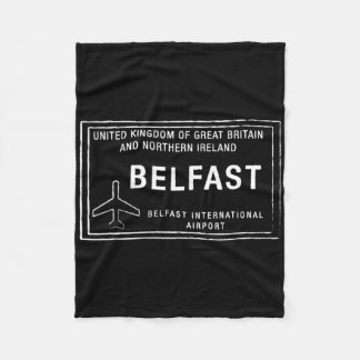Belfast UK Hafen Stempel Urlaub Reise Souvenir Fleecedecke