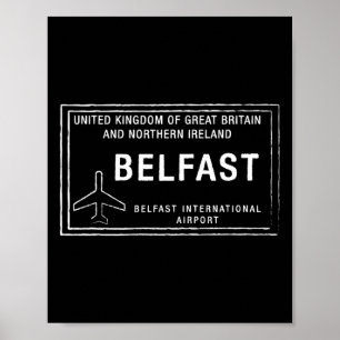 Belfast UK Hafen Stempel Urlaub Reise Souvenir Poster