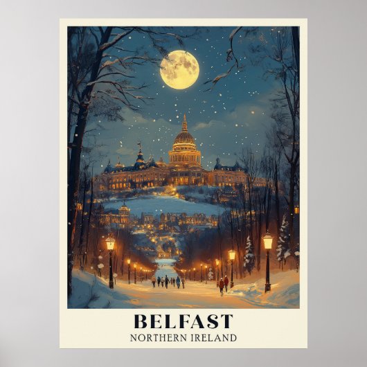 Belfast Winter Night-Szene Poster (Vorne)