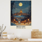 Belfast Winter Night-Szene Poster (Küche)
