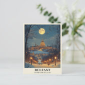 Belfast Winter Night-Szene Postkarte (Stehend Vorderseite)