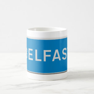 Belfaster Verkehrsschild Kaffeetasse