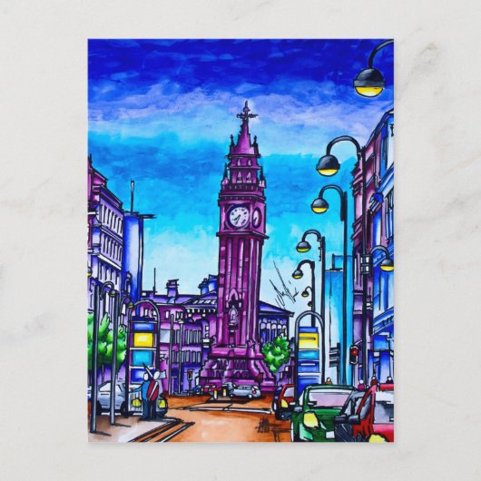 Belfast's leaning Albert Clock Postkarte (Vorderseite)