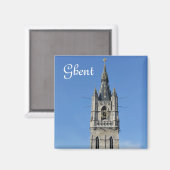 Belfry in Gent, Belgien Magnet (Vorderseite/Rückseite)