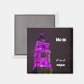 Belfry Mons Belgien Magnet (Vorderseite/Rückseite)