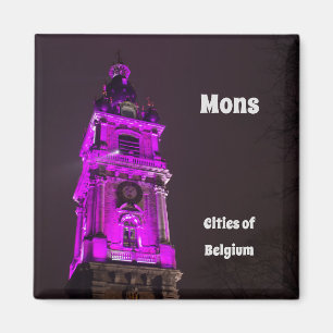 Belfry Mons Belgien Magnet