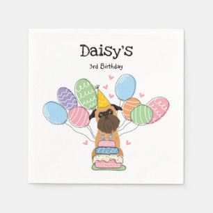Belge Brussels Griffon Birthday Paper Serviette