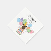 Belge Brussels Griffon Birthday Paper Serviette (Ecke)