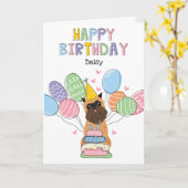 Belge Brussels Griffon Croppe Oars Birthday Karte (Gelbe Blume)