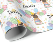 Belge Brussels Griffon Dog Birthday Party Geschenkpapier (Rolleneckpunkt)