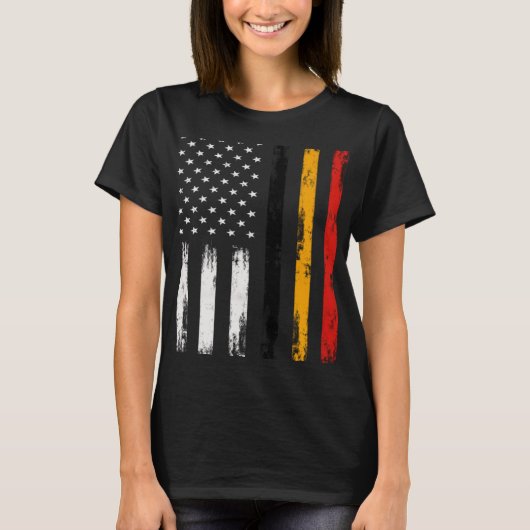 Belgian American Flag T Shirt Pride Belgium USA (Vorderseite)