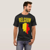 Belgian  Belgium Country Map Flag T-Shirt (Vorne ganz)