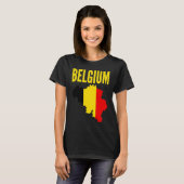 Belgian  Belgium Country Map Flag T-Shirt (Vorne ganz)