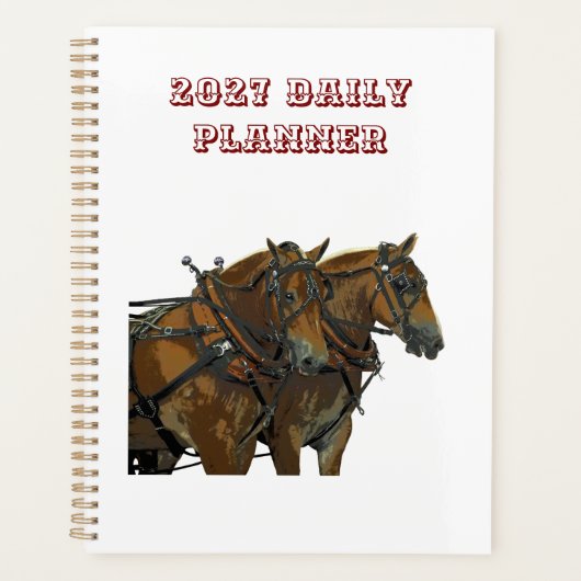 Belgian Draft Horse Daily Planner Planer (Vorderseite)