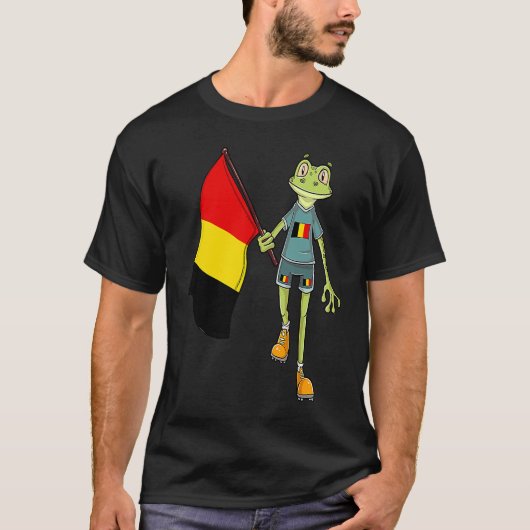 Belgian Fan Frog T-Shirt (Vorderseite)
