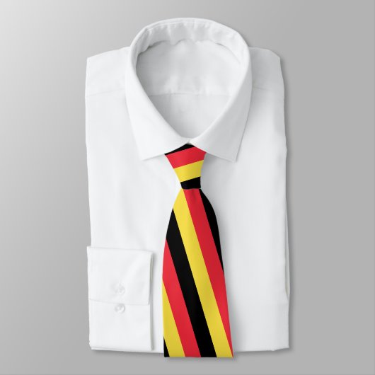 Belgian Flag & Coat of Arms, Flag of Belgium Krawatte (Gebunden)