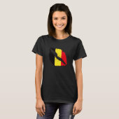 Belgian Flag Lips Belgie Belgian Pride Belgian Roo T-Shirt (Vorne ganz)