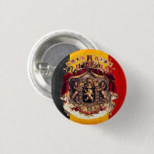 Belgian flag with coat of arms button (Vorne & Hinten)