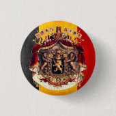 Belgian flag with coat of arms button (Vorderseite)