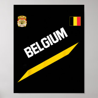 Belgian Football Soccer Ball Travel Jersey Allez L Poster