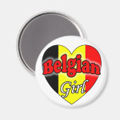 Belgian Girl Magnet (Vorderseite/Rückseite)