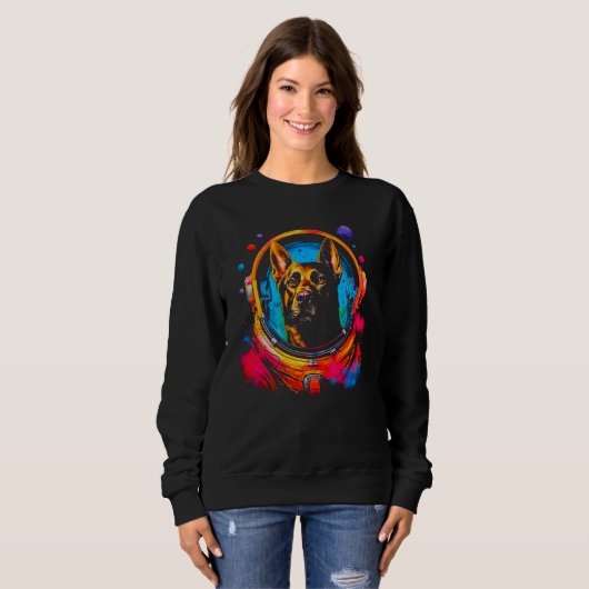 Belgian Malinois  Astronaut Dog Sweatshirt (Vorne ganz)
