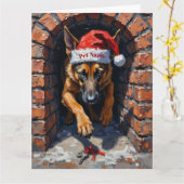 Belgian Malinois Chimney Retrieval Mission Hat Karte (Gelbe Blume)
