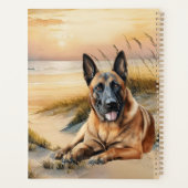 Belgian Malinois Dog Coastal Beach Cove Planer (Rückseite)