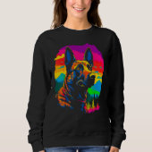 Belgian Malinois Dog Forest Sweatshirt (Vorderseite)