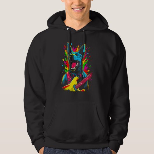 Belgian Malinois Dog Guitar Hoodie (Vorderseite)