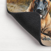 Belgian Malinois Dog Lover Sandy Beach Mousepad (Ecke)