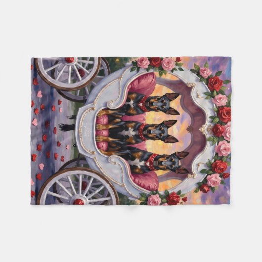 Belgian Malinois Dog Valentine's Day Fleecedecke (Vorderseite (Horizontal))