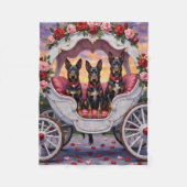 Belgian Malinois Dog Valentine's Day Fleecedecke (Vorderseite)