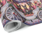 Belgian Malinois Dog Valentine's Day Geschenkpapier (Rolleneckpunkt)