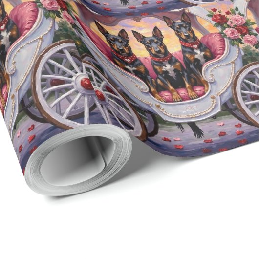 Belgian Malinois Dog Valentine's Day Geschenkpapier (Rolleneckpunkt)