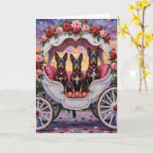 Belgian Malinois Dog Valentine's Day Karte (Gelbe Blume)