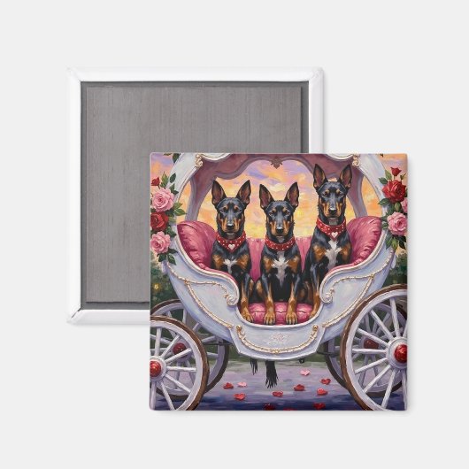 Belgian Malinois Dog Valentine's Day Magnet (Vorderseite/Rückseite)