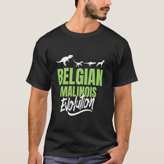BELGIAN MALINOIS EVOLUTION Hundebesitzer Malinois T-Shirt (Vorderseite)