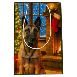 Belgian Malinois Holiday  Mittlere Geschenktüte