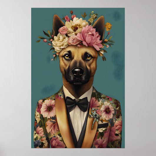 Belgian Malinois In Suit Poster, Belgian Malinois Poster (Vorne)