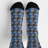 Belgian Malinois Mountain Patrol Christmas Socken (Oben)