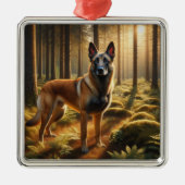 Belgian Malinois Ornament Aus Metall (Vorne)