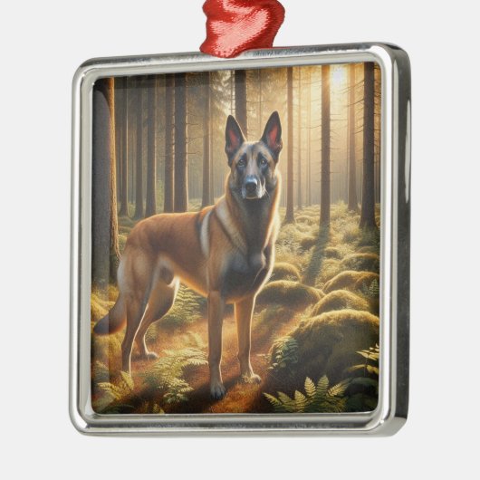 Belgian Malinois Ornament Aus Metall (Links)