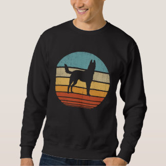 Belgian Malinois Retro Vintage 60s 70s Men  Dog Sweatshirt