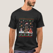 Belgian Malinois Santa Happy Christmas Funny Ugly T-Shirt (Vorderseite)