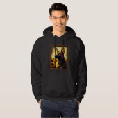 Belgian Malinois Shepherd Painting Sunflower Flowe Hoodie (Vorne ganz)