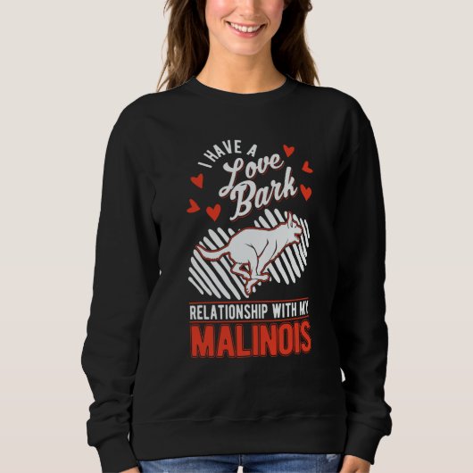 Belgian Malinois Valentine's Day Meleche Herder Ma Sweatshirt (Vorderseite)