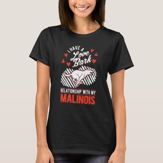 Belgian Malinois Valentine's Day Meleche Herder Ma T-Shirt (Vorderseite)