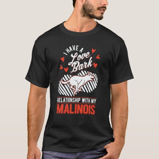 Belgian Malinois Valentine's Day Meleche Herder Ma T-Shirt (Vorderseite)