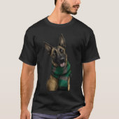 Belgian Malinois Wearing a Scarf T-Shirt (Vorderseite)